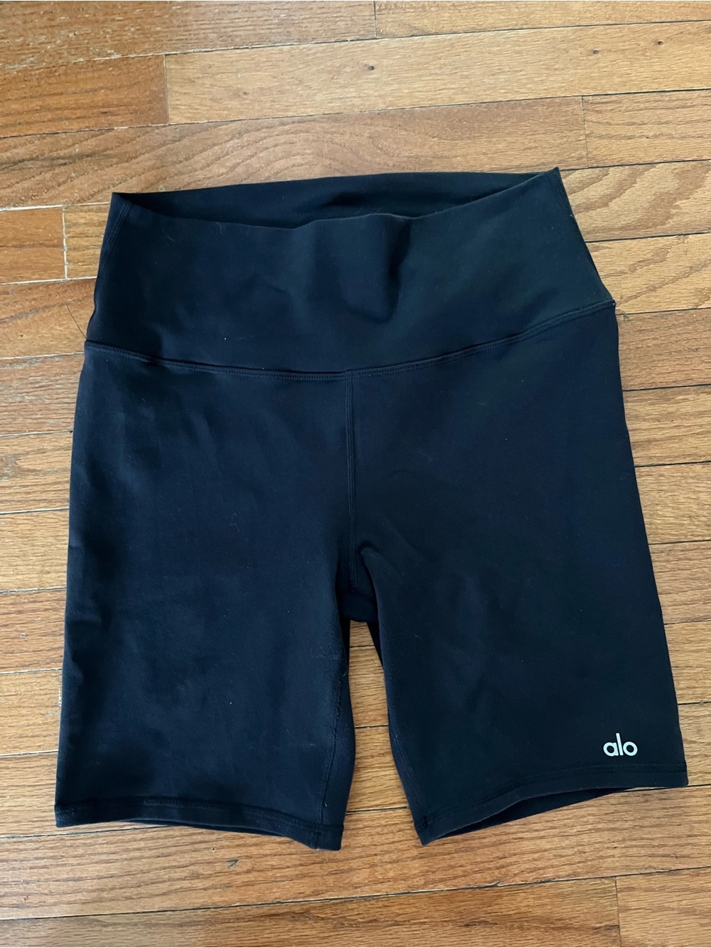 Alo High-Waist Black Bike Shorts size large